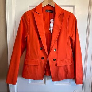 7th avenue New York & CO. Orange blazer jacket size 2